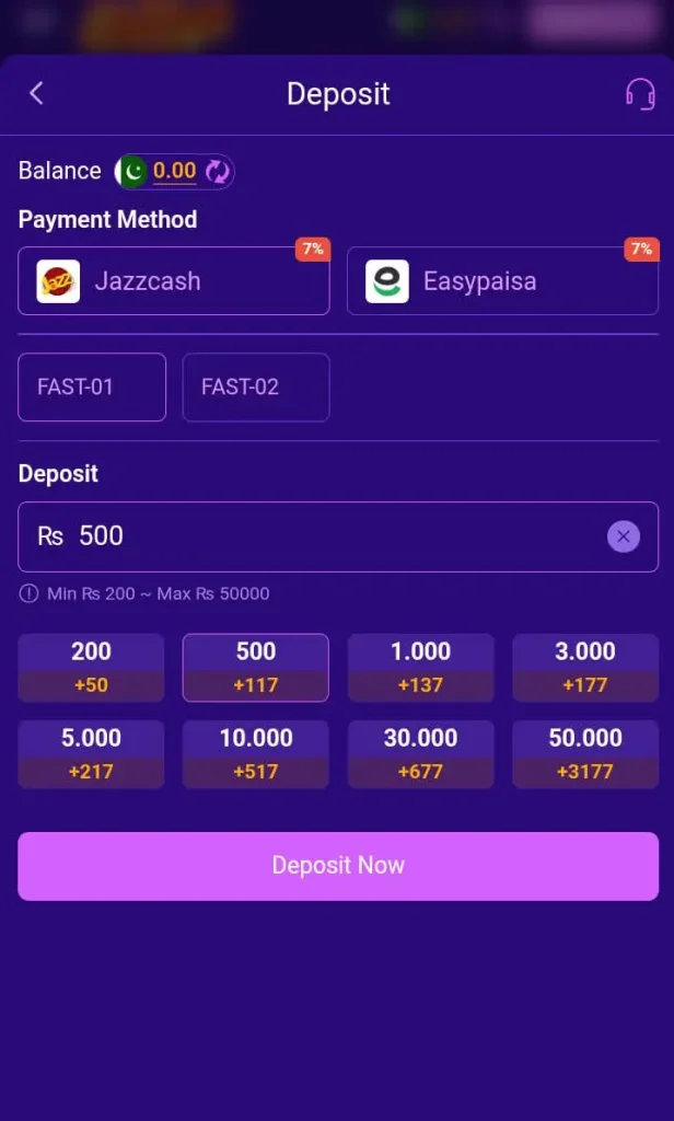 Deposit Mathod